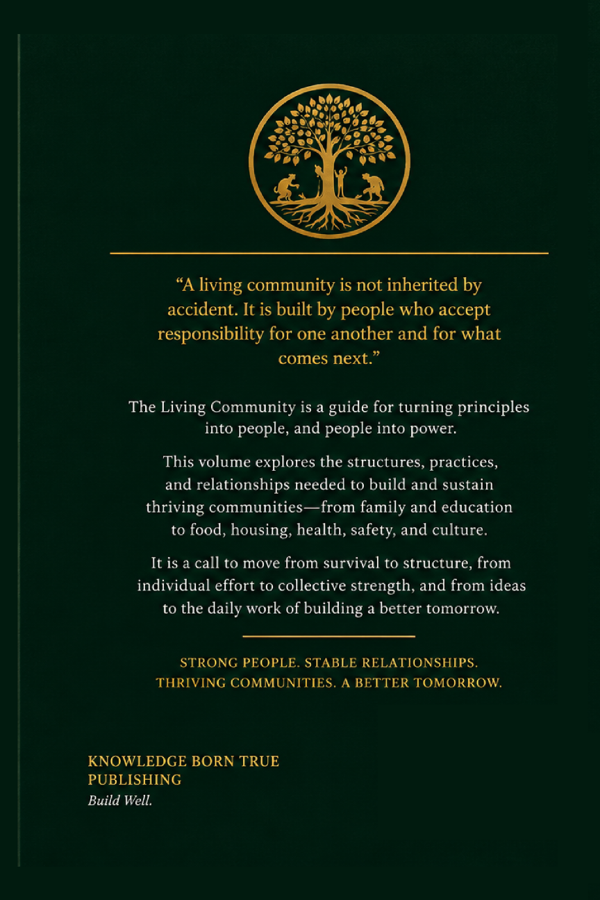 The Living Community, Volume IV back cover