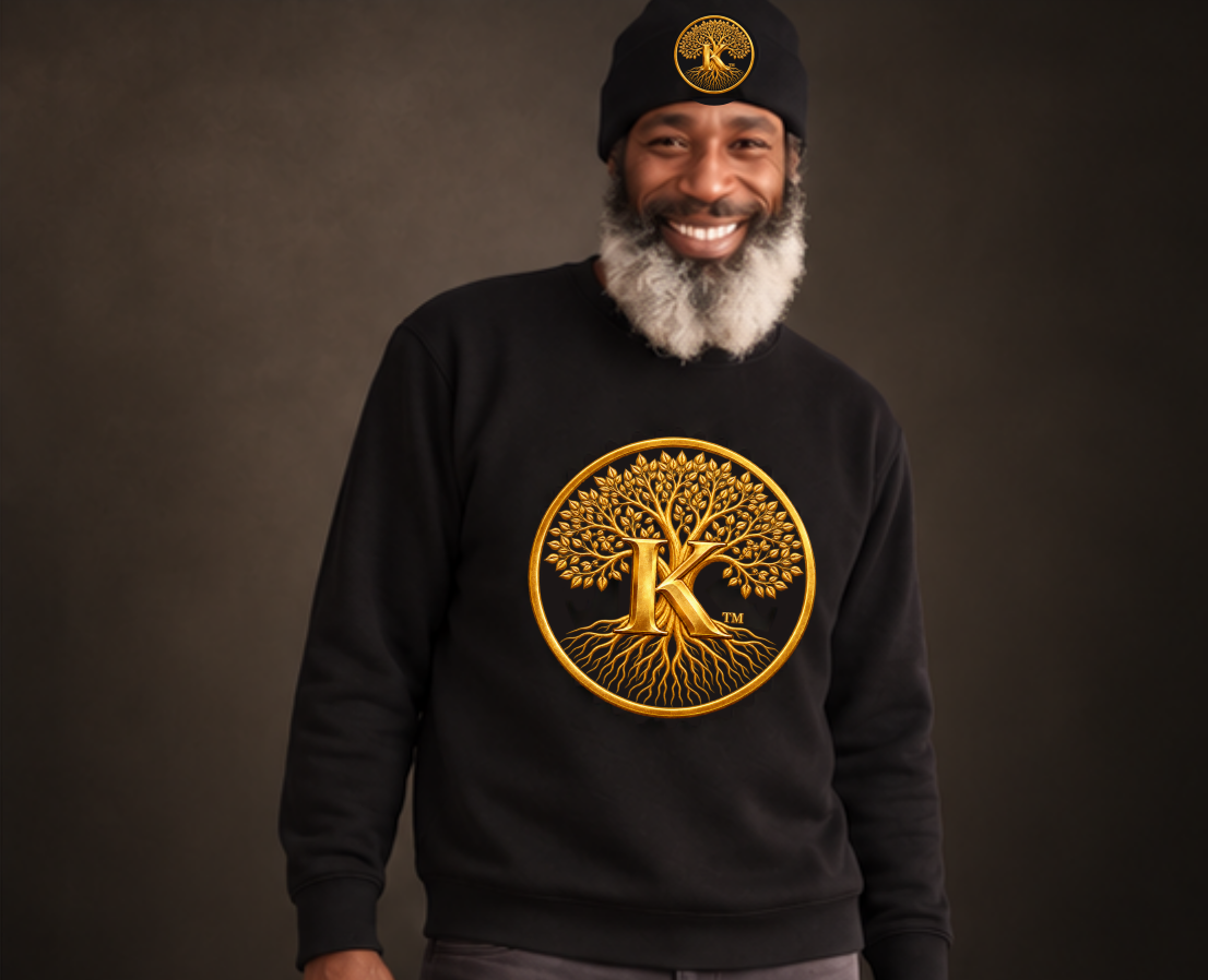 Samuel Deon Madison Sr. wearing beanies with the approved Founder’s Tree Circle-K logo