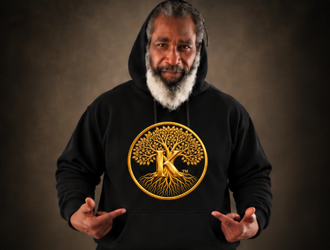 Samuel Deon Madison Sr. wearing hoodies with the approved Founder’s Tree Circle-K logo