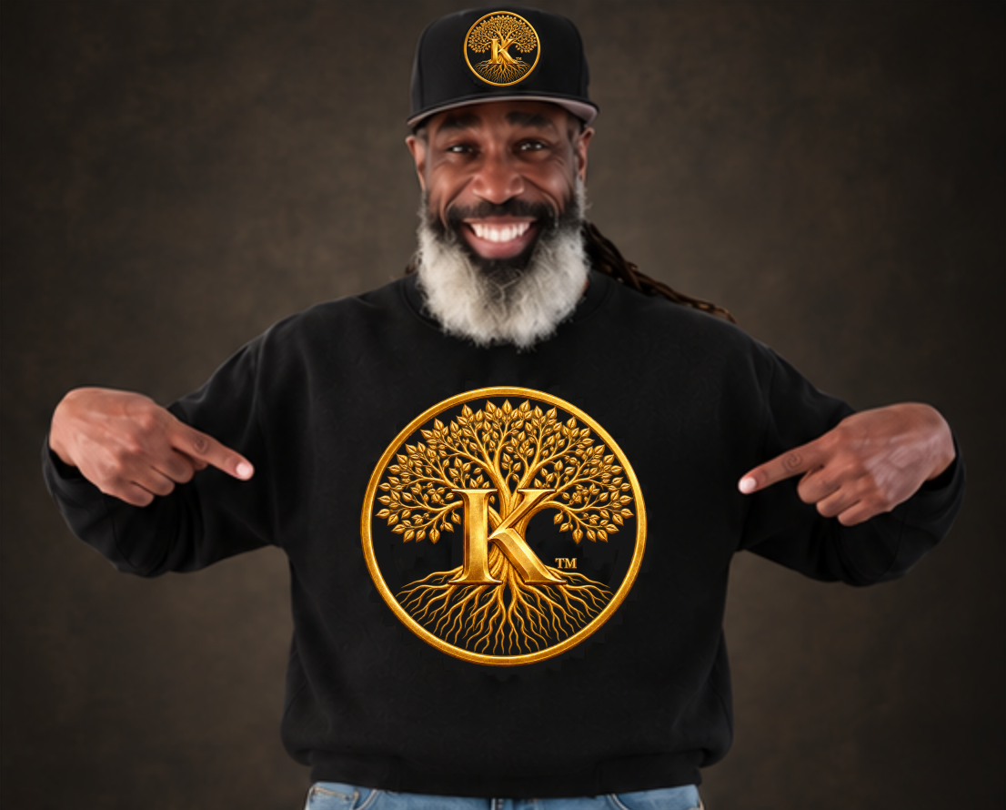 Samuel Deon Madison Sr. wearing sweatshirts with the approved Founder’s Tree Circle-K logo